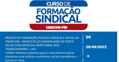 CURSO GRATUITO DE FORMAÇÃO SINDICAL